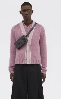 Bottega Veneta CASSETTE Mini intreccio leather belt bag 651053 black Bottega Veneta CASSETTE Mini intreccio leather belt bag 651053 black