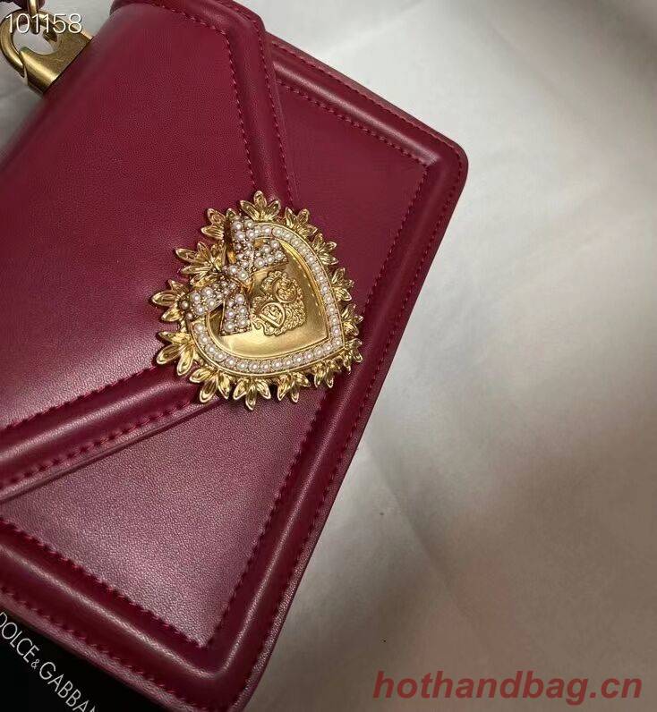 Dolce & Gabbana Origianl Leather Shoulder Bag 4011 Burgundy Dolce & Gabbana Origianl Leather Shoulder Bag 4011 Burgundy