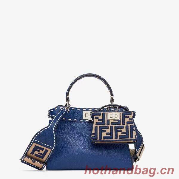 Fendi Peekaboo ISeeU Small leather bag F8636 blue Fendi Peekaboo ISeeU Small leather bag F8636 blue