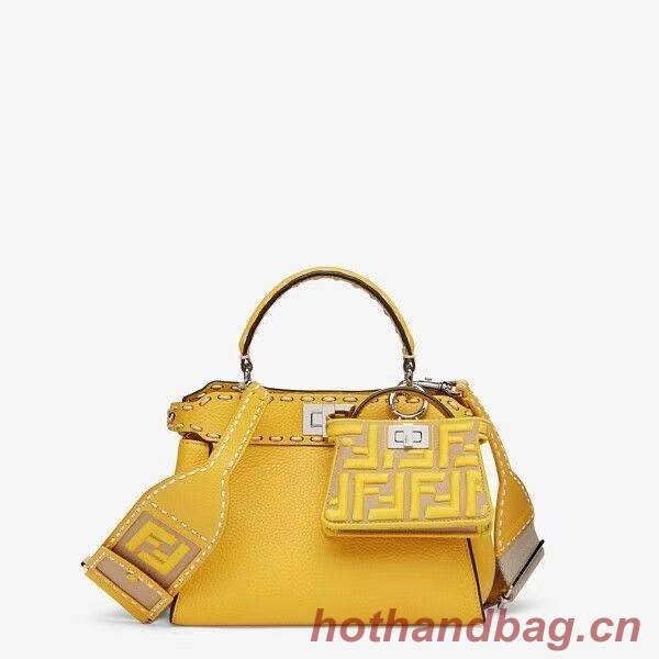 Fendi Peekaboo ISeeU Small leather bag F8636 yellow Fendi Peekaboo ISeeU Small leather bag F8636 yellow