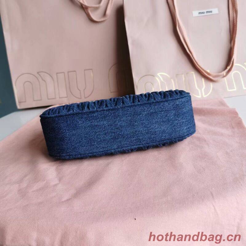 miu miu Matelasse Nappa Leather small Shoulder Bag 6HH212 blue miu miu Matelasse Nappa Leather small Shoulder Bag 6HH212 blue