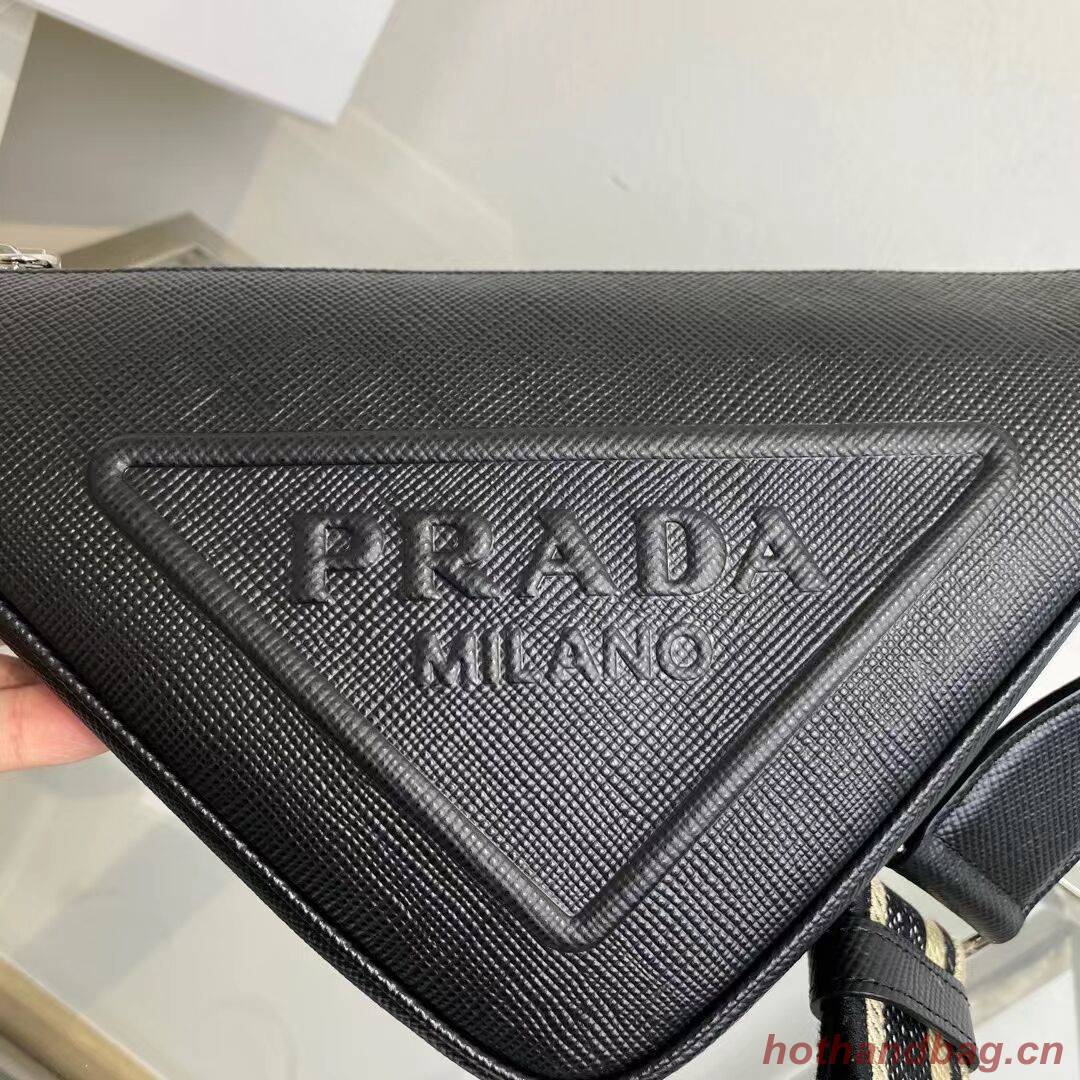 Prada Leather Triangle shoulder bag 2EV055 black Prada Leather Triangle shoulder bag 2EV055 black