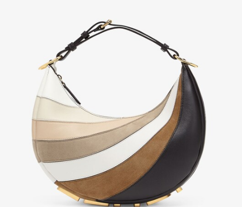 Fendi graphy Small Leather bag with beige and brown inlay 8BR798A Fendi graphy Small Leather bag with beige and brown inlay 8BR798A