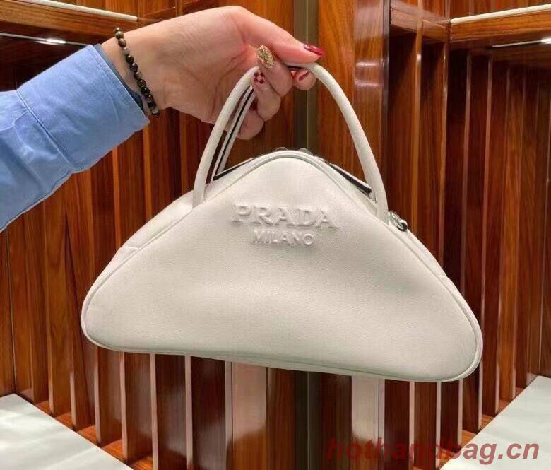 Prada Leather Triangle bag 1BB082 white Prada Leather Triangle bag 1BB082 white