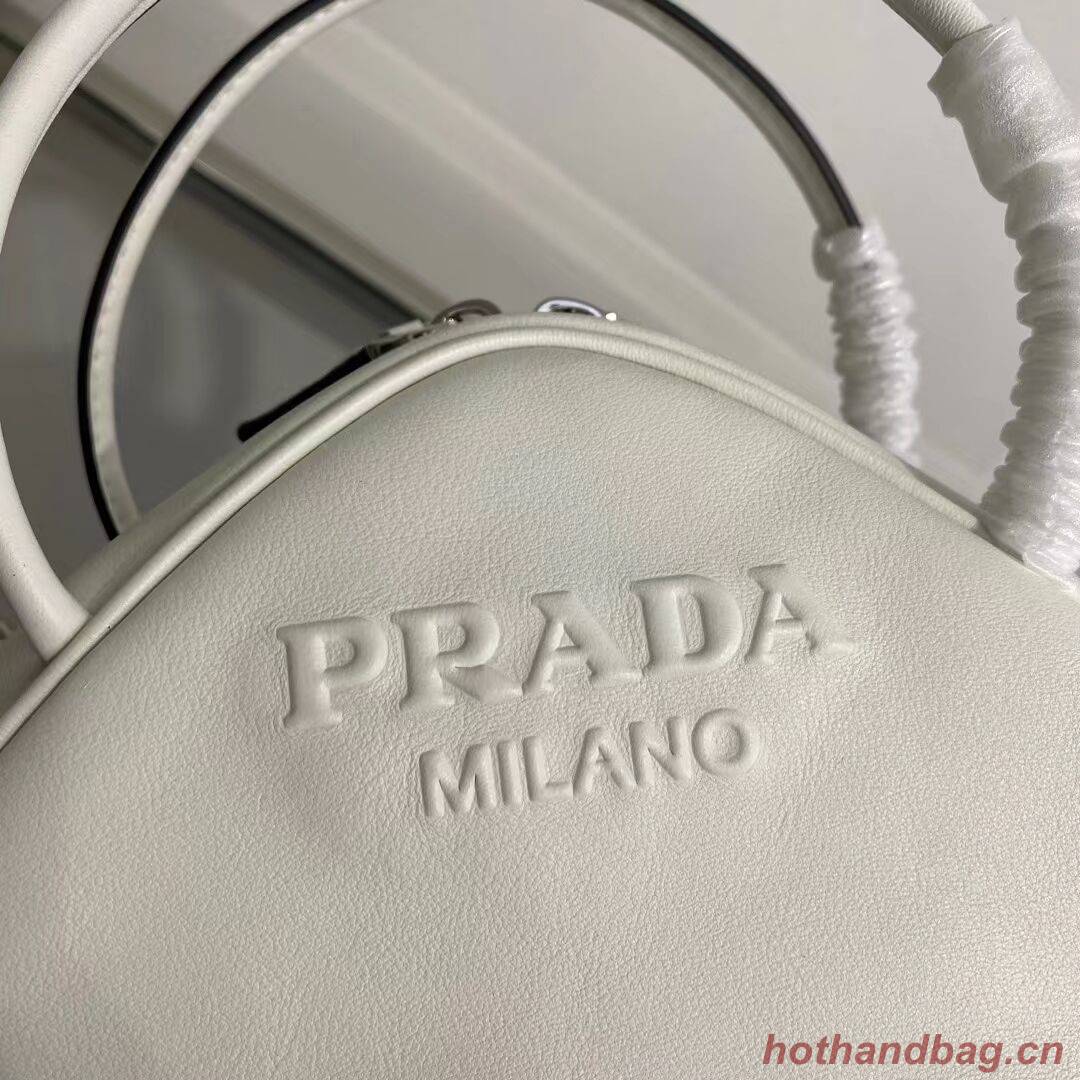 Prada Leather Triangle bag 1BB082 white Prada Leather Triangle bag 1BB082 white