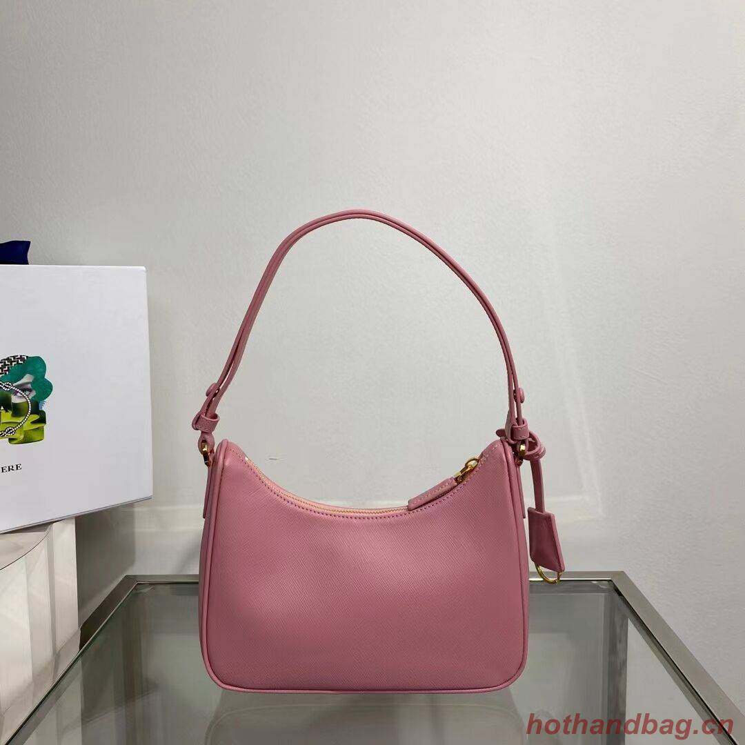 Prada Small Saffiano leather shoulder bag 1BD330 pink Prada Small Saffiano leather shoulder bag 1BD330 pink