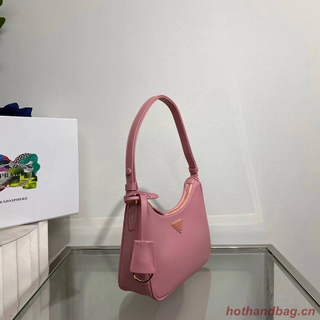 Prada Small Saffiano leather shoulder bag 1BD330 pink Prada Small Saffiano leather shoulder bag 1BD330 pink