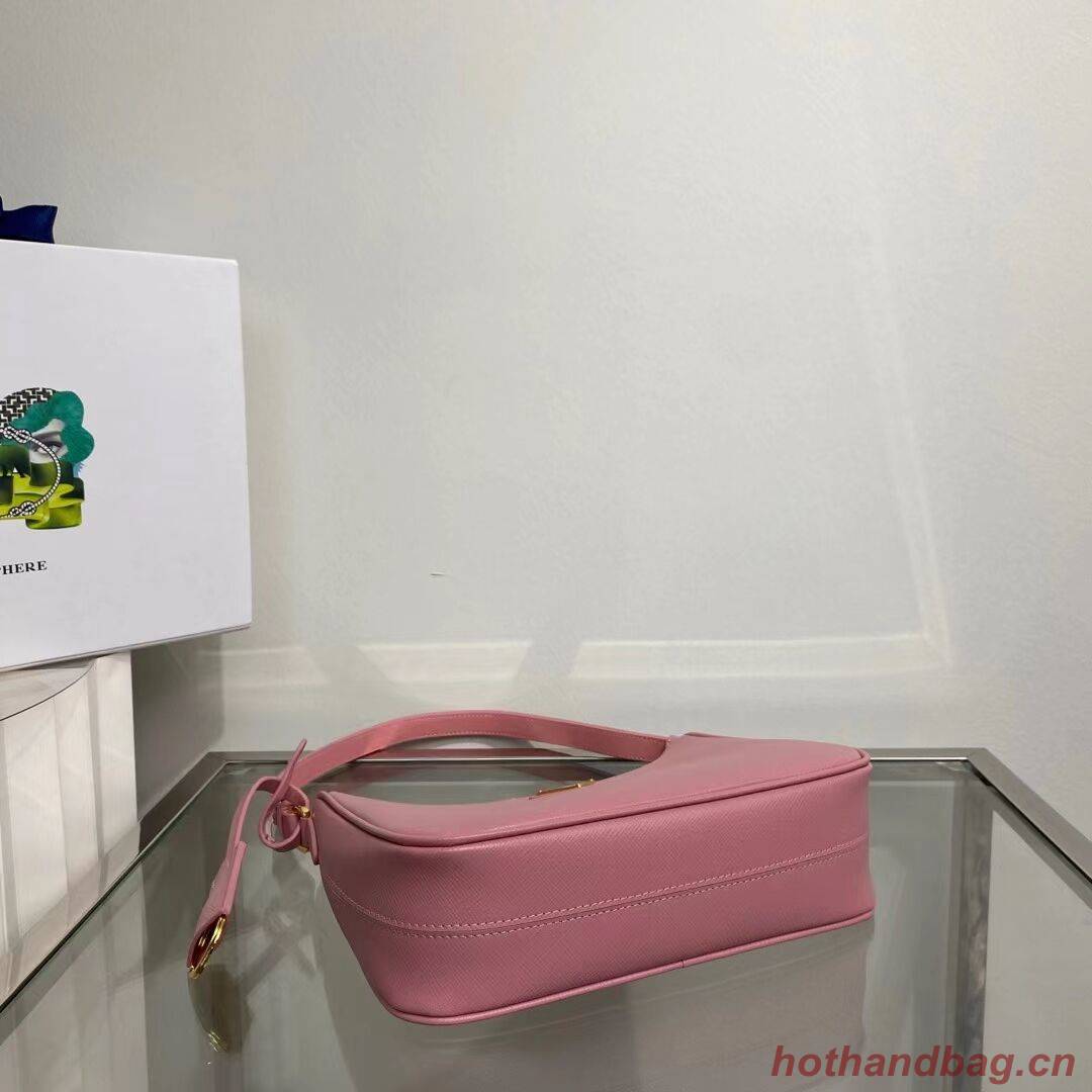 Prada Small Saffiano leather shoulder bag 1BD330 pink Prada Small Saffiano leather shoulder bag 1BD330 pink