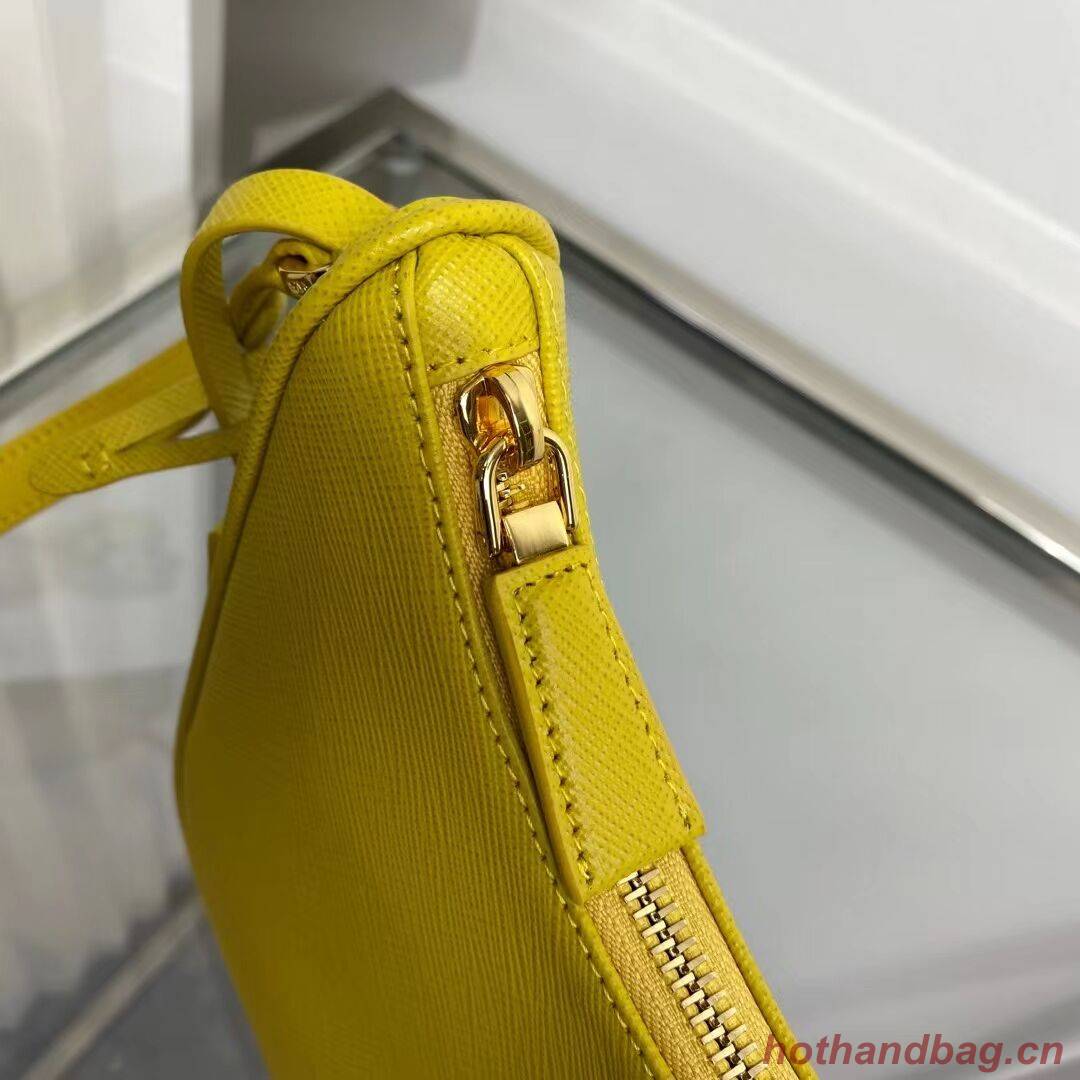 Prada Small Saffiano leather shoulder bag 1BD330 yellow Prada Small Saffiano leather shoulder bag 1BD330 yellow