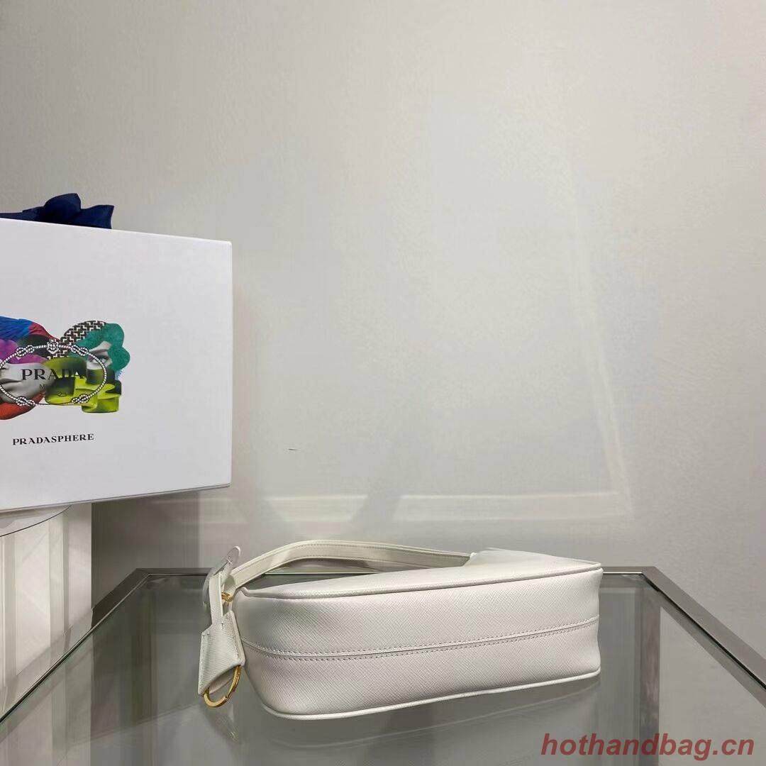 Prada Small Saffiano leather shoulder bag 1BD330 WHITE Prada Small Saffiano leather shoulder bag 1BD330 WHITE