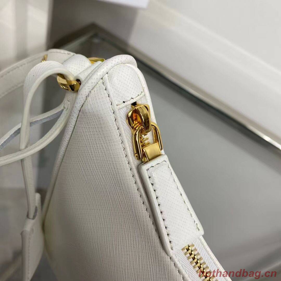 Prada Small Saffiano leather shoulder bag 1BD330 WHITE Prada Small Saffiano leather shoulder bag 1BD330 WHITE