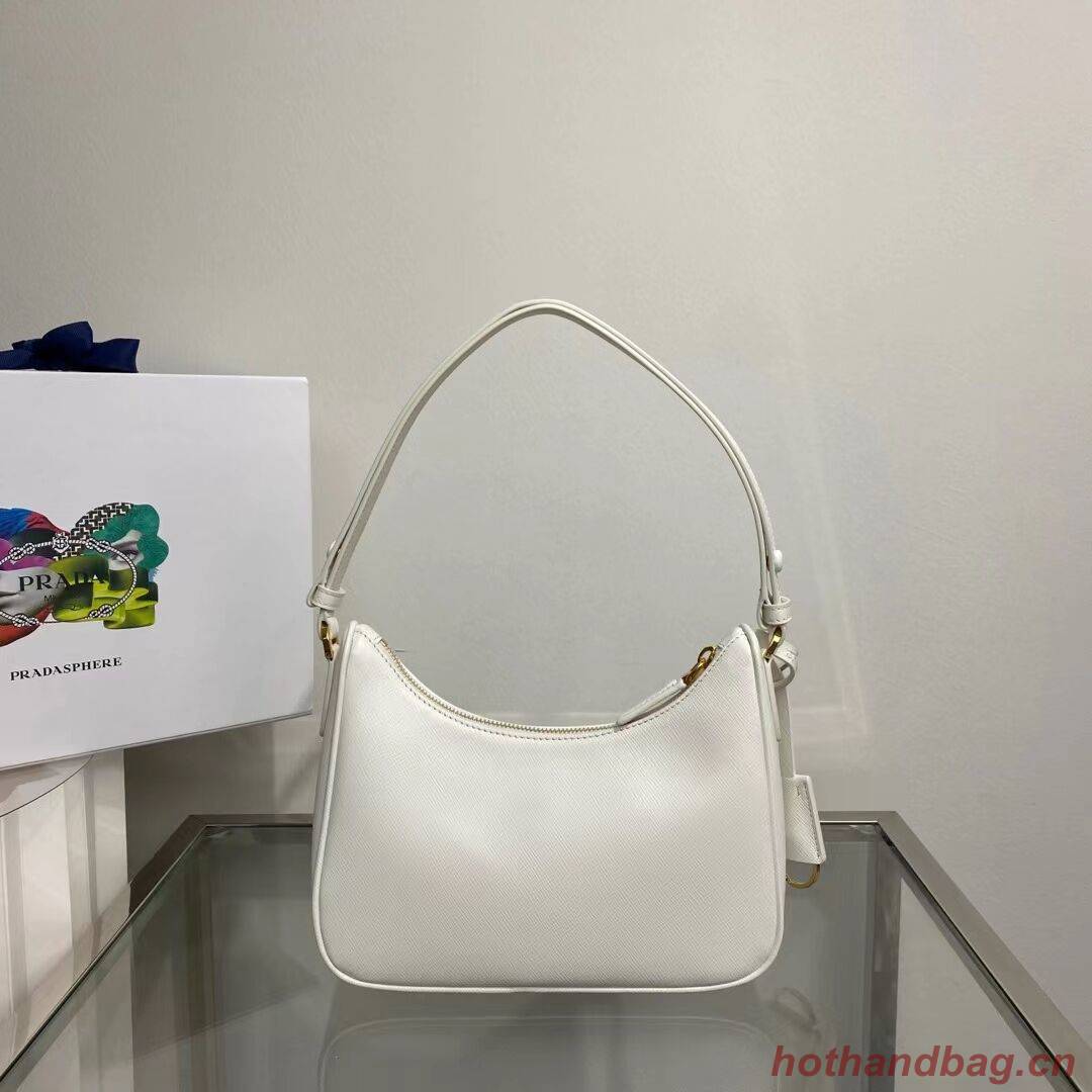 Prada Small Saffiano leather shoulder bag 1BD330 WHITE Prada Small Saffiano leather shoulder bag 1BD330 WHITE