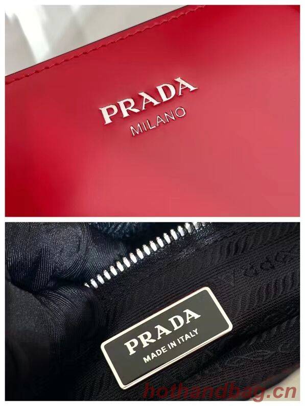 Prada Re-Edition 1995 brushed-leather medium handbag 1BA350 red Prada Re-Edition 1995 brushed-leather medium handbag 1BA350 red