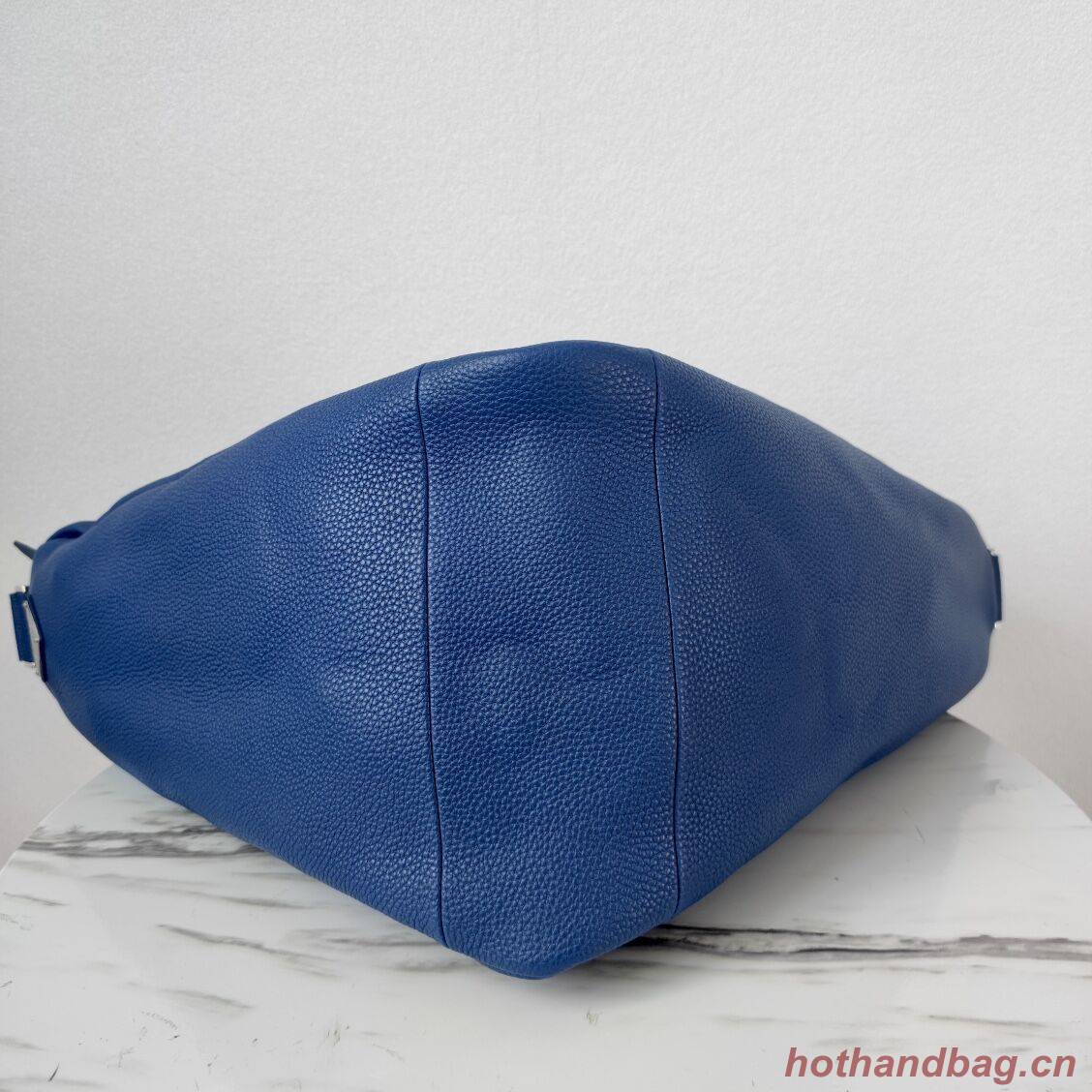 Prada Deer skin Leather Triangle shoulder bag 2VD012 blue Prada Deer skin Leather Triangle shoulder bag 2VD012 blue