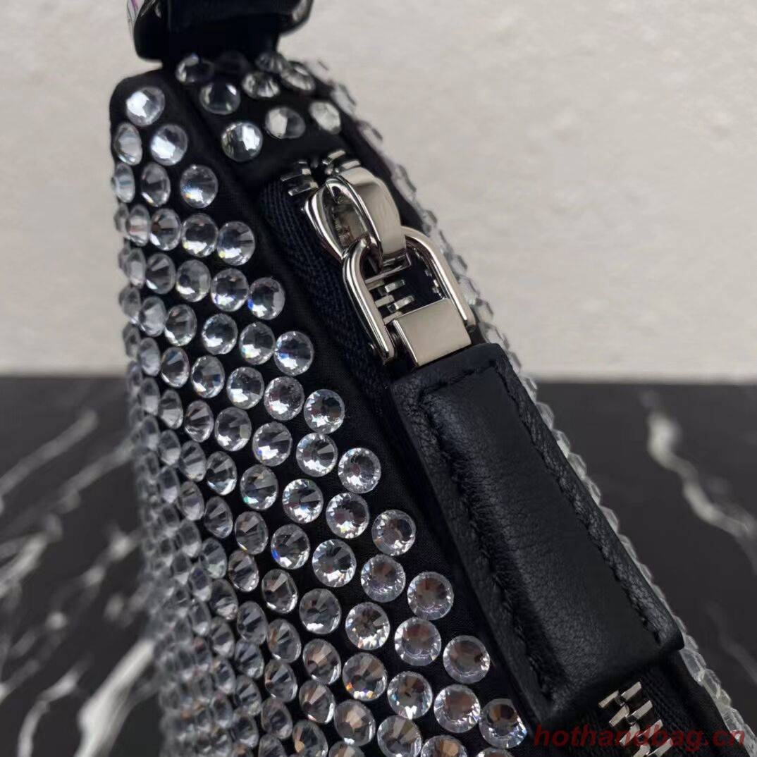 Prada crystal handbag 1VH243 black Prada crystal handbag 1VH243 black