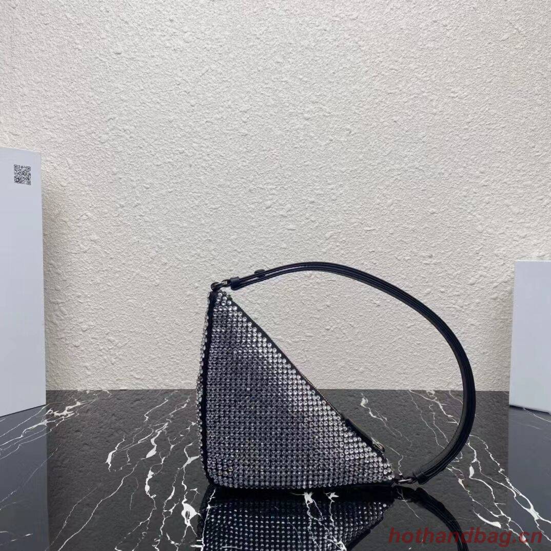 Prada crystal handbag 1VH243 black Prada crystal handbag 1VH243 black