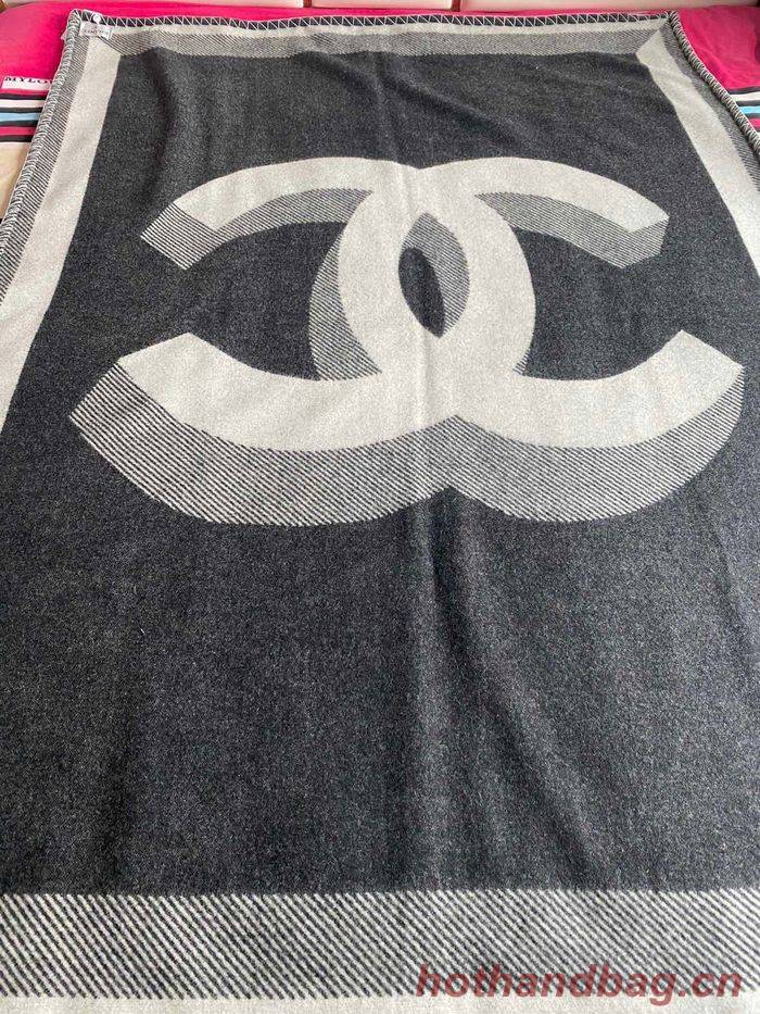 CHANEL Merino Wool Cashmere CC Throw Blanket CHB00005 CHANEL Merino Wool Cashmere CC Throw Blanket CHB00005