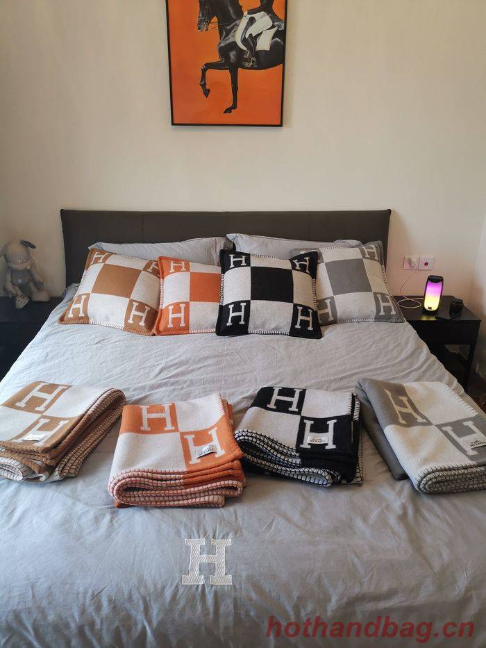 Hermes Lambswool&Cashmere Shawl&Blanket HMB00010 Hermes Lambswool&Cashmere Shawl&Blanket HMB00010