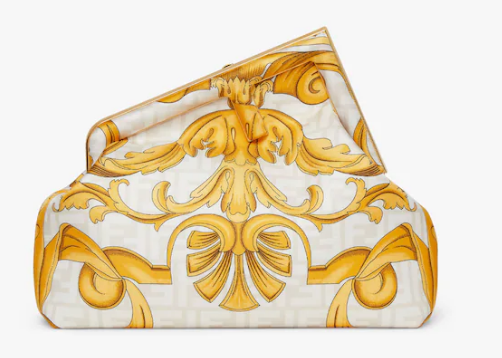 Fendi First Medium Fendace White printed silk bag 8BP127A Fendi First Medium Fendace White printed silk bag 8BP127A