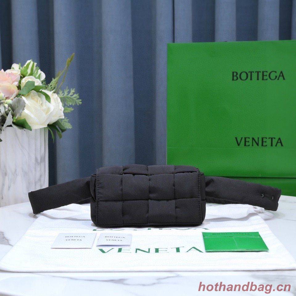 Bottega Veneta CASSETTE Mini Nylon belt bag 8952 Black Bottega Veneta CASSETTE Mini Nylon belt bag 8952 Black