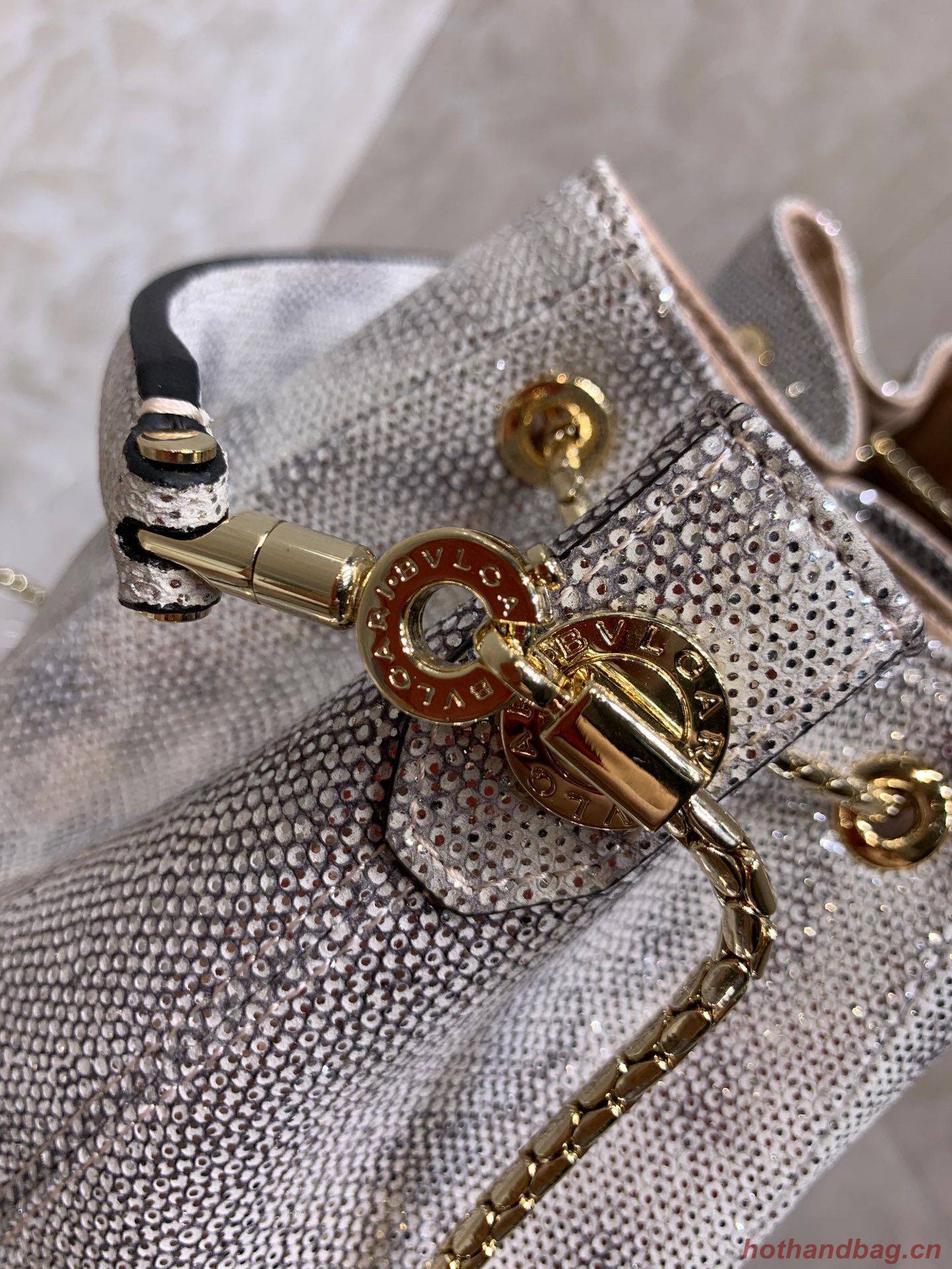 BVLGARI Original Snake Skin Bucket Bag B287614 Silver BVLGARI Original Snake Skin Bucket Bag B287614 Silver