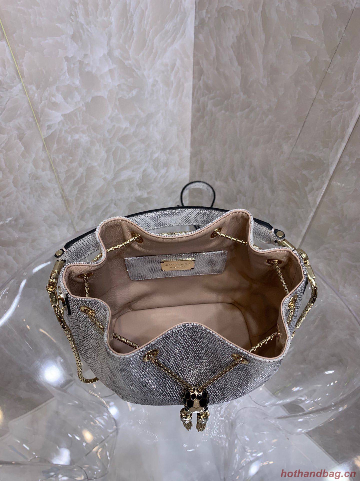 BVLGARI Original Snake Skin Bucket Bag B287614 Silver BVLGARI Original Snake Skin Bucket Bag B287614 Silver