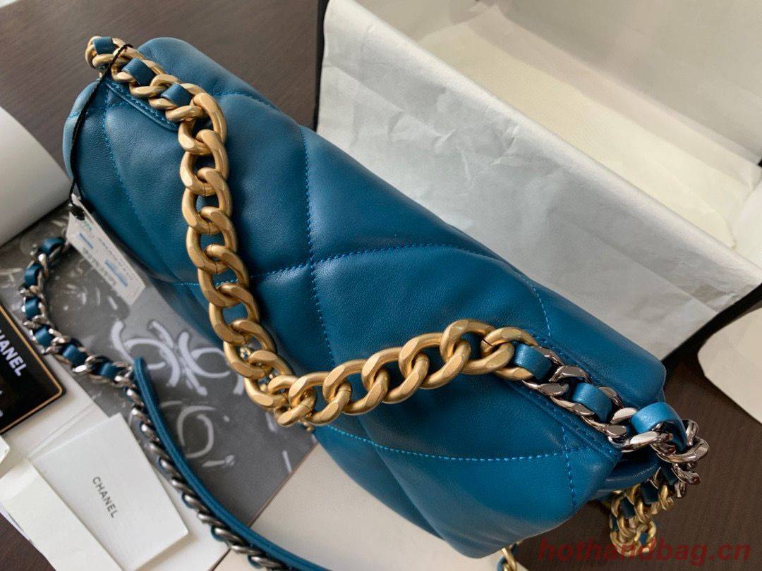 CHANEL Original Lambskin 19 Flap Bag AS1160 AS1161 Dark Blue CHANEL Original Lambskin 19 Flap Bag AS1160 AS1161 Dark Blue