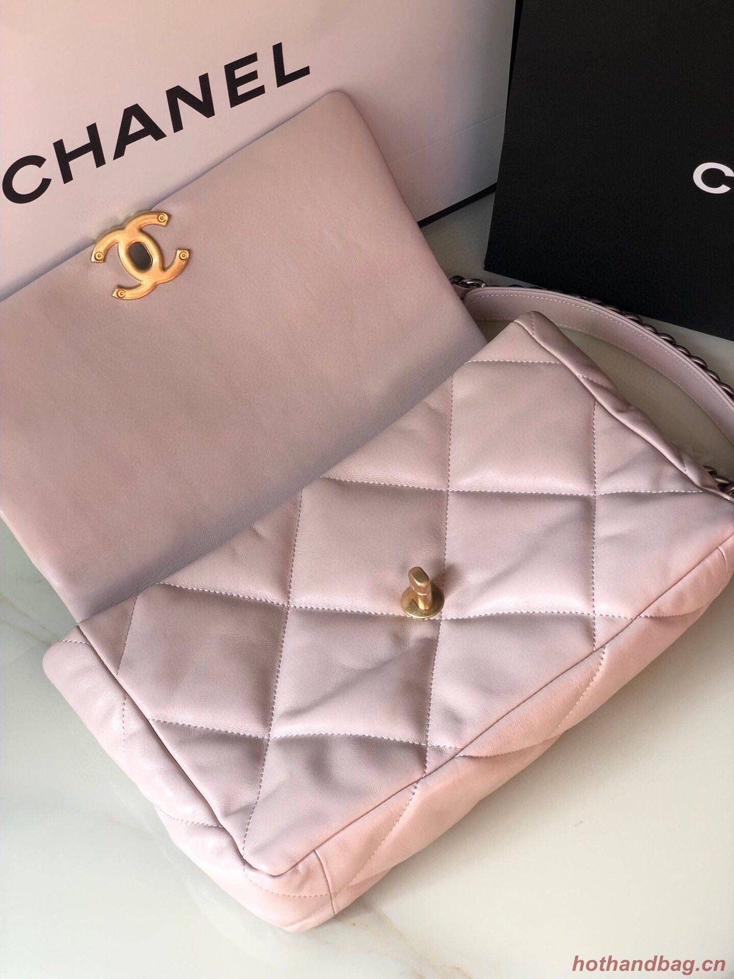 CHANEL Original Lambskin 19 Flap Bag AS1160 AS1161 light Pink CHANEL Original Lambskin 19 Flap Bag AS1160 AS1161 light Pink