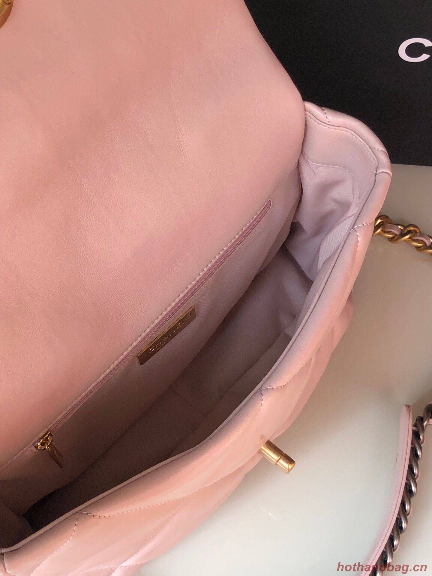 CHANEL Original Lambskin 19 Flap Bag AS1160 AS1161 light Pink CHANEL Original Lambskin 19 Flap Bag AS1160 AS1161 light Pink