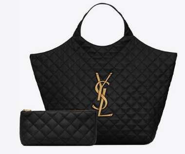 Yves Saint Laurent ICARE MAXI SHOPPING BAG IN QUILTED LAMBSKIN 698651 Black Yves Saint Laurent ICARE MAXI SHOPPING BAG IN QUILTED LAMBSKIN 698651 Black
