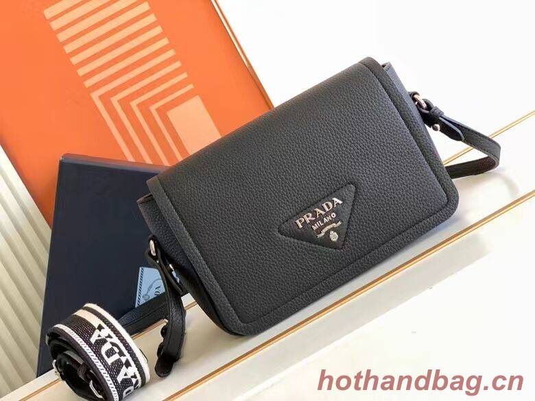 Prada Leather bag with shoulder strap 1DB443 black Prada Leather bag with shoulder strap 1DB443 black