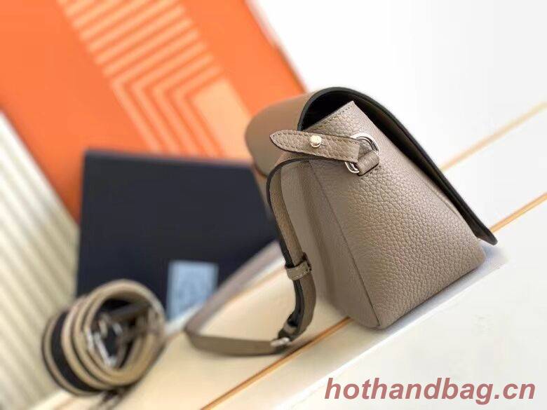 Prada Leather bag with shoulder strap 1DB443 gray Prada Leather bag with shoulder strap 1DB443 gray