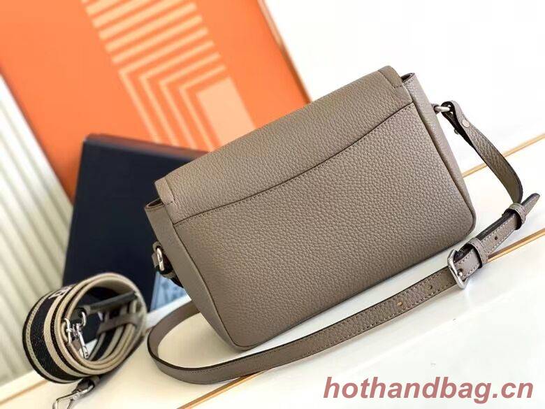 Prada Leather bag with shoulder strap 1DB443 gray Prada Leather bag with shoulder strap 1DB443 gray