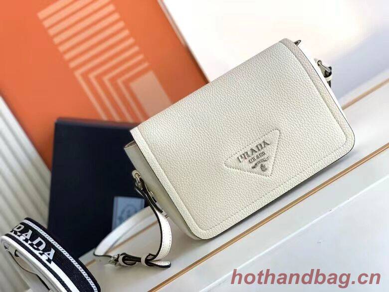 Prada Leather bag with shoulder strap 1DB443 white Prada Leather bag with shoulder strap 1DB443 white