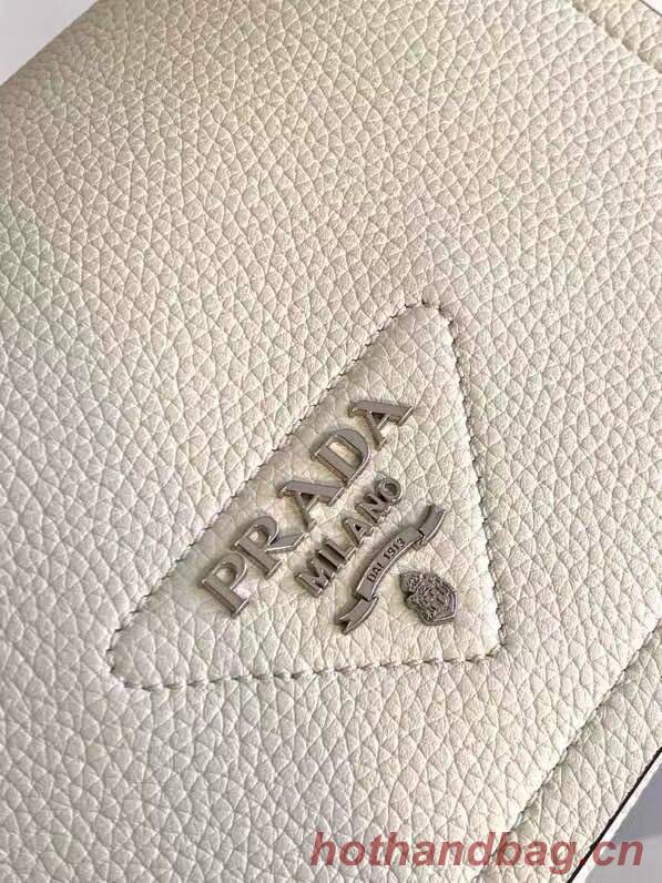 Prada Leather bag with shoulder strap 1DB443 white Prada Leather bag with shoulder strap 1DB443 white