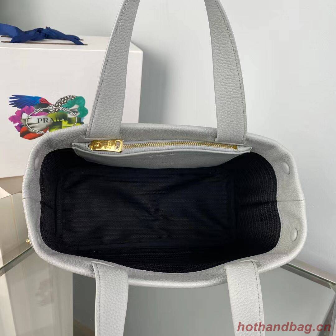Prada leather tote bag 1AG833 gray Prada leather tote bag 1AG833 gray