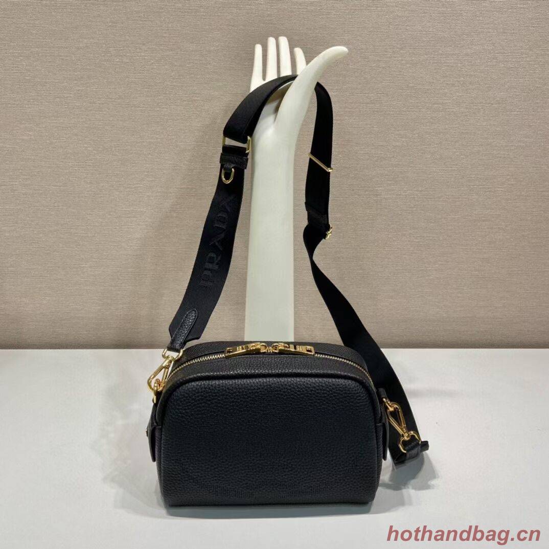 Prada Leather bag with shoulder strap 1DH781 black Prada Leather bag with shoulder strap 1DH781 black