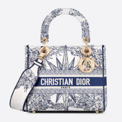 DIOR MEDIUM LADY D-LITE BAG Blue Multicolor Re ve dInfini Embroidery M0565O DIOR MEDIUM LADY D-LITE BAG Blue Multicolor Re ve dInfini Embroidery M0565O