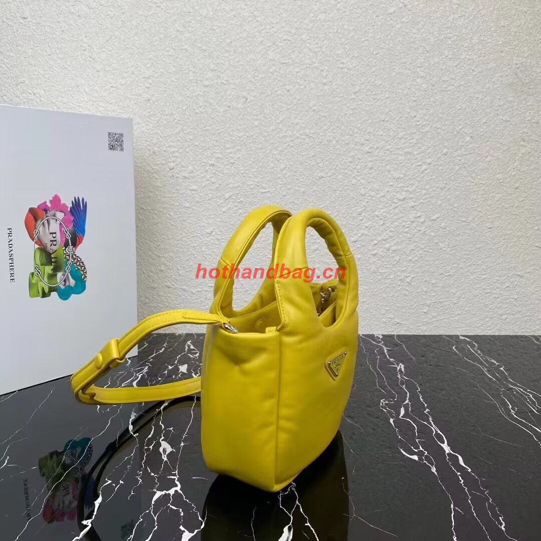 Prada Small padded Soft nappa-leather bag 1BA359 yellow Prada Small padded Soft nappa-leather bag 1BA359 yellow