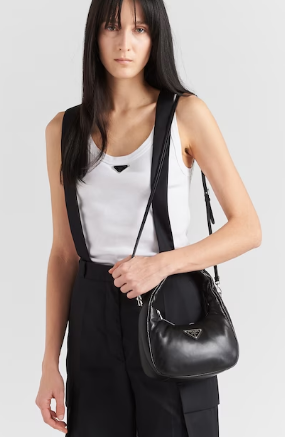 Prada Soft padded nappa leather mini-bag 1BA384 black Prada Soft padded nappa leather mini-bag 1BA384 black