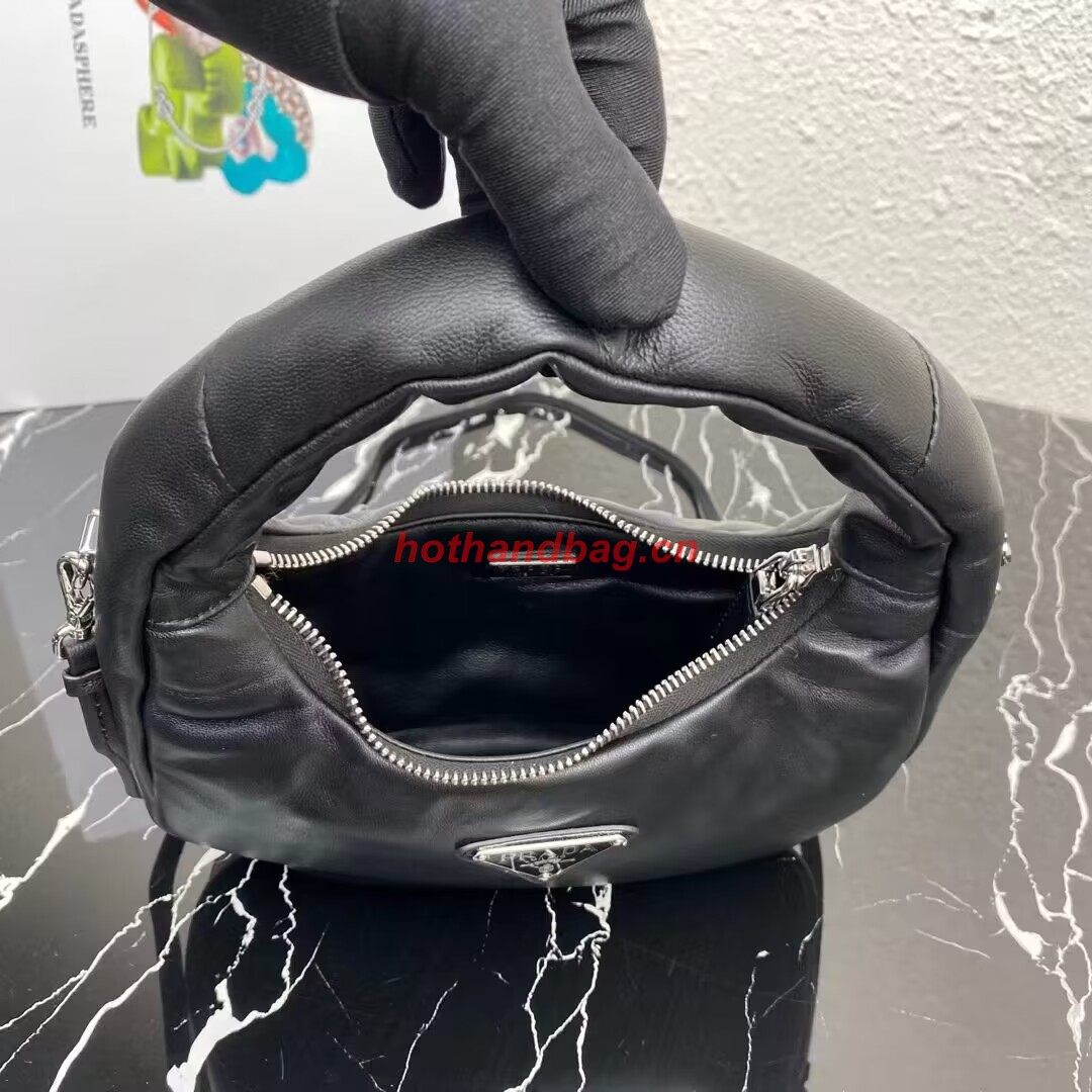 Prada Soft padded nappa leather mini-bag 1BA384 black Prada Soft padded nappa leather mini-bag 1BA384 black
