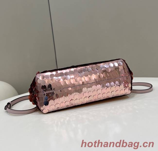 Fendi First Small sequinned bag 8BP129 pink