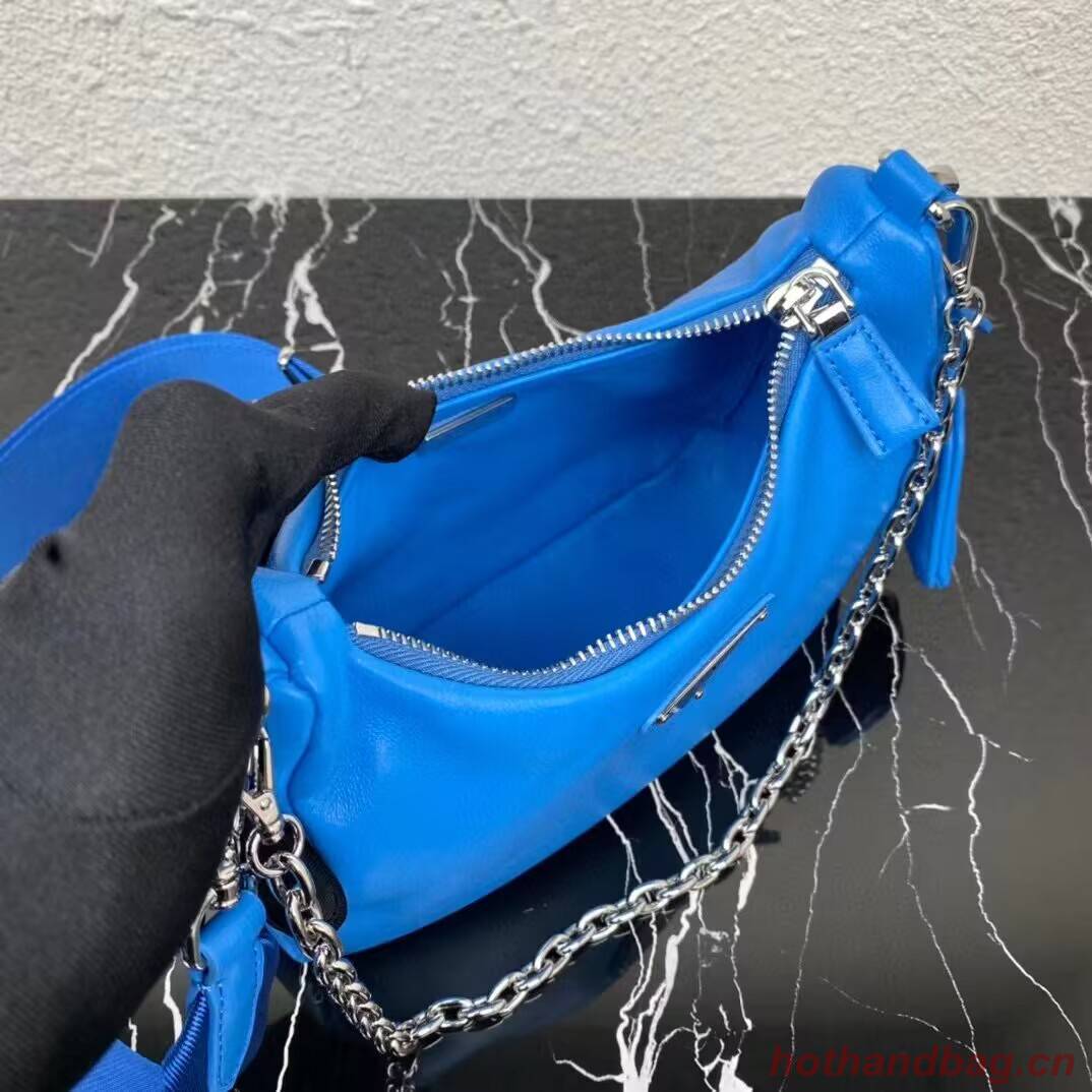 Prada Padded nappa-leather Re-Edition 2005 shoulder bag 1BH204 blue Prada Padded nappa-leather Re-Edition 2005 shoulder bag 1BH204 blue