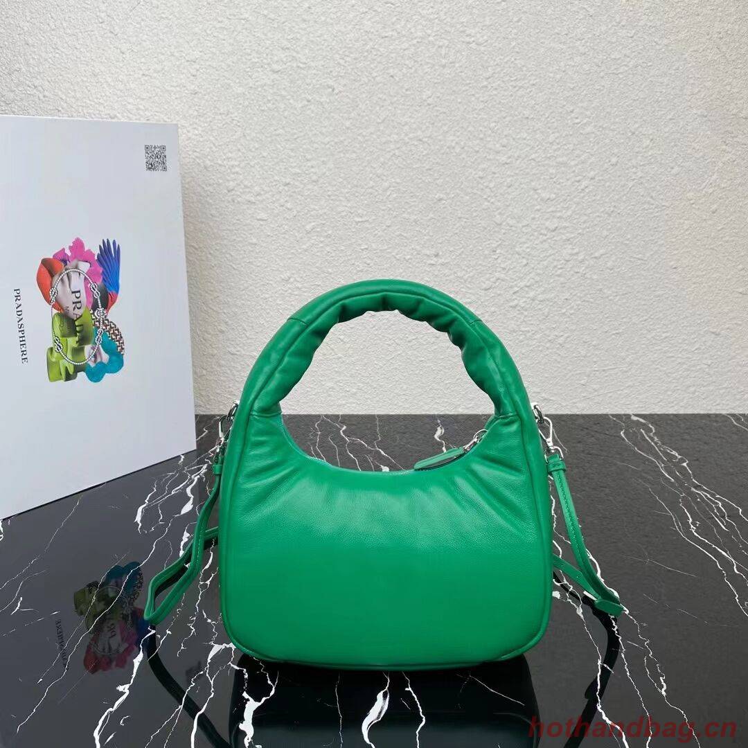 Prada Soft padded nappa leather mini-bag 1BA384 green Prada Soft padded nappa leather mini-bag 1BA384 green