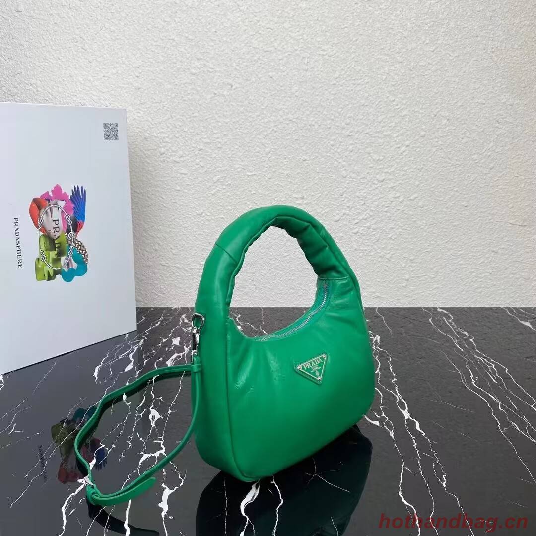 Prada Soft padded nappa leather mini-bag 1BA384 green Prada Soft padded nappa leather mini-bag 1BA384 green