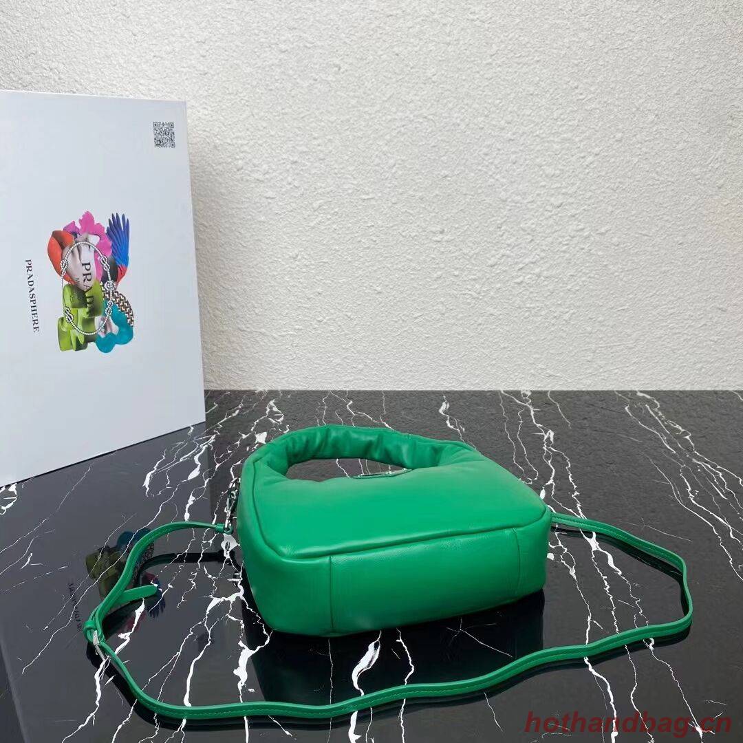 Prada Soft padded nappa leather mini-bag 1BA384 green Prada Soft padded nappa leather mini-bag 1BA384 green