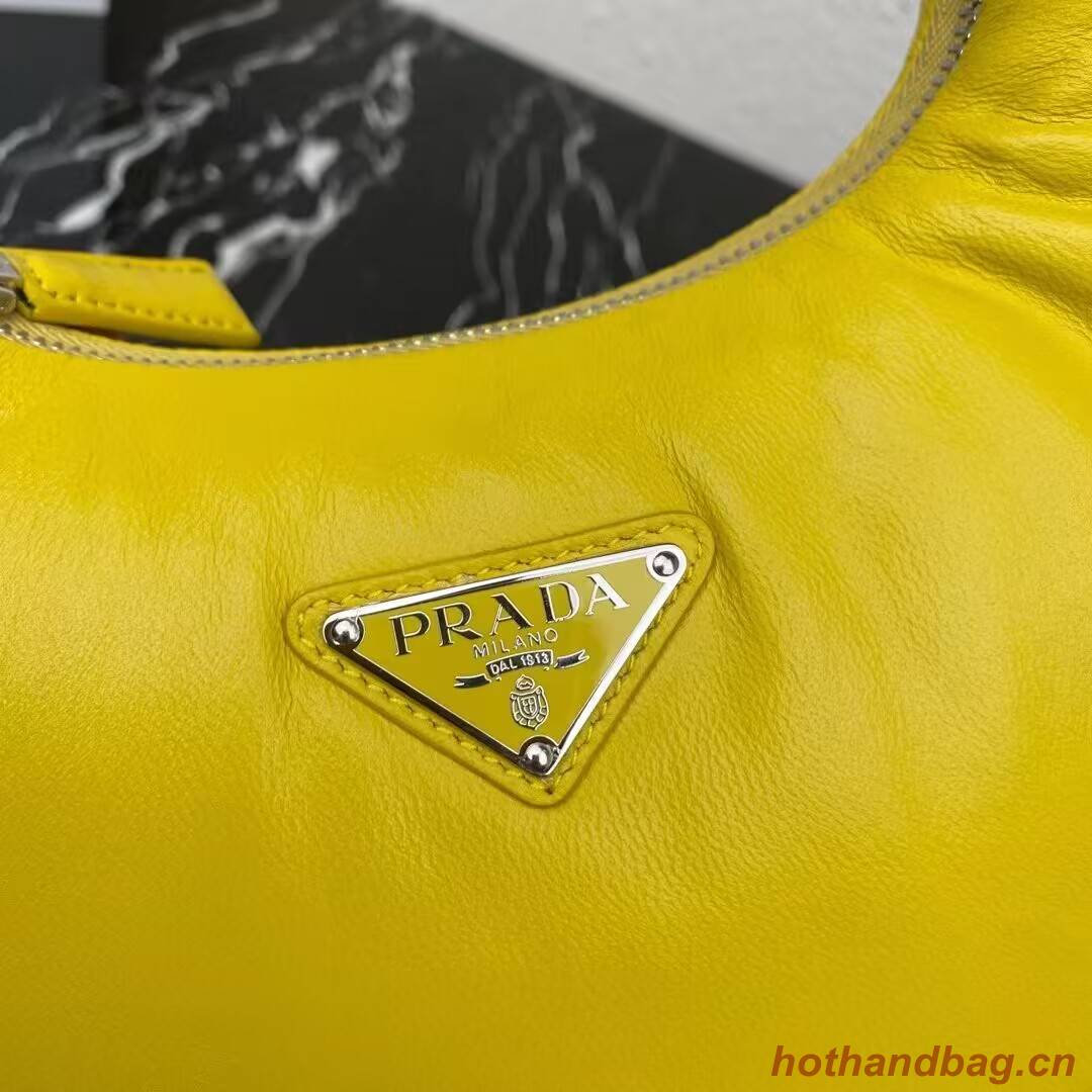 Prada Soft padded nappa leather mini-bag 1BA384 yellow Prada Soft padded nappa leather mini-bag 1BA384 yellow