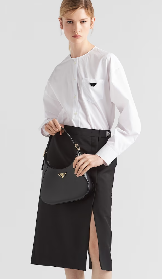 Prada Leather shoulder bag 1BC179 black Prada Leather shoulder bag 1BC179 black