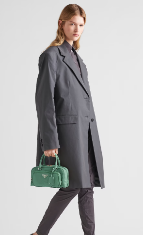 Prada Antique nappa leather multi-pocket top-handle bag 1BB099 green Prada Antique nappa leather multi-pocket top-handle bag 1BB099 green