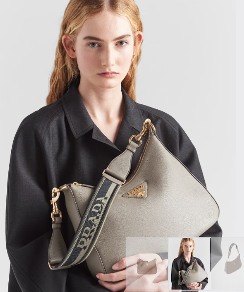 Prada Leather shoulder bag 1BC178 GRAY Prada Leather shoulder bag 1BC178 GRAY